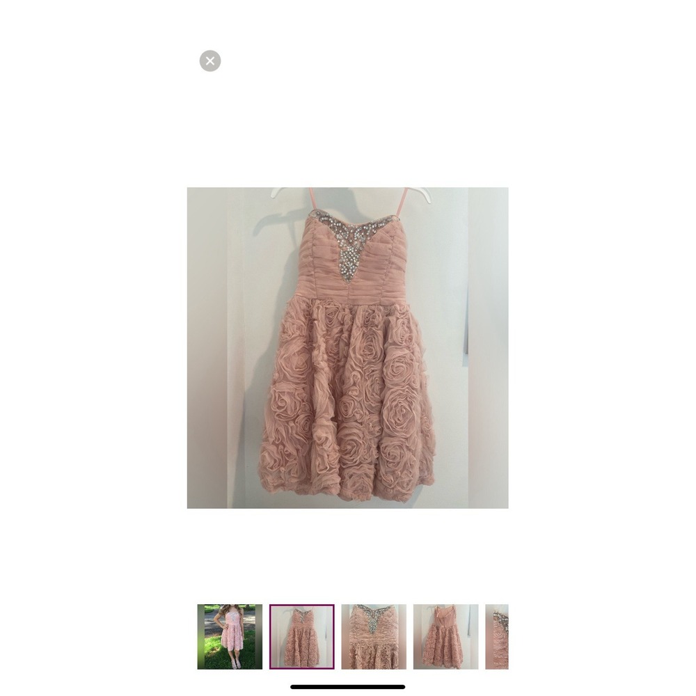 Strapless Princess Style Semi-Formal Dress‎ By Trixxi Bat Mitzvah Juniors Size 1 - Picture 2 of 6